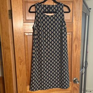 Banana Republic Blue and Gold Patterned Dress